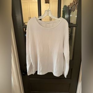 White sweatshirt top